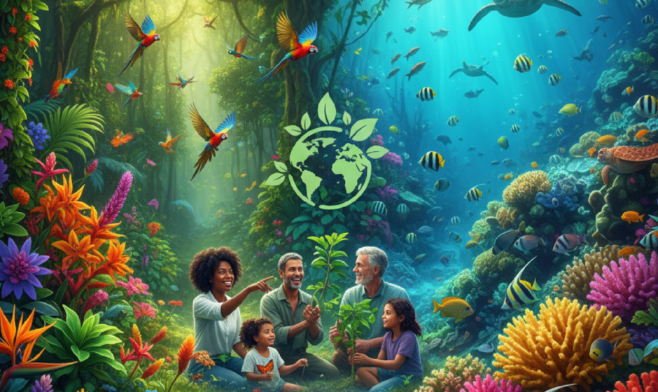 Imagem ilustrativa sobre Achieving global biodiversity goals makes a big difference for nature and people