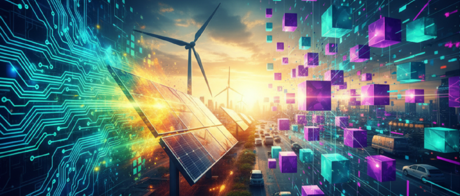Imagem ilustrativa sobre Blockchain no Mercado de Energia Renovável