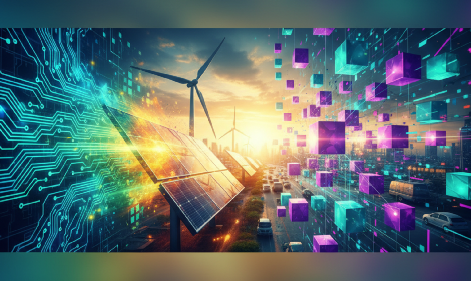 Imagem ilustrativa sobre Blockchain no Mercado de Energia Renovável