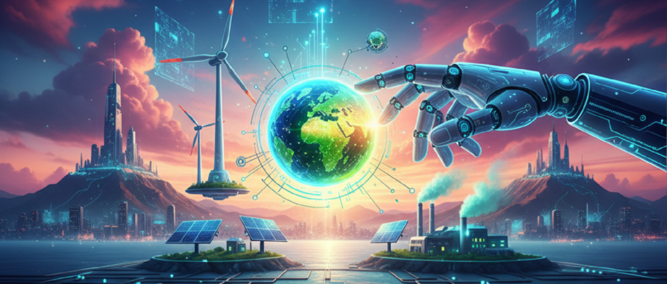 Imagem ilustrativa sobre Inteligência Artificial Aplicada à Energia Limpa