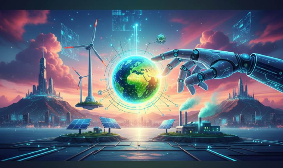Imagem ilustrativa sobre Inteligência Artificial Aplicada à Energia Limpa