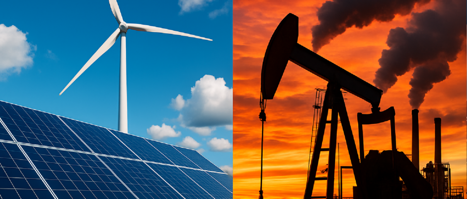 Imagem ilustrativa sobre Investimentos em Energia Limpa Superando Óleo e Gás