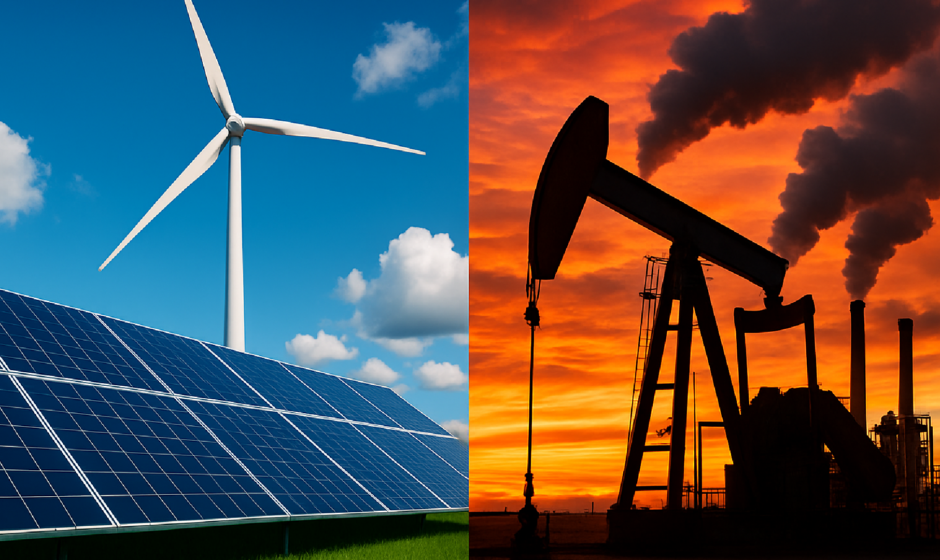 Imagem ilustrativa sobre Investimentos em Energia Limpa Superando Óleo e Gás