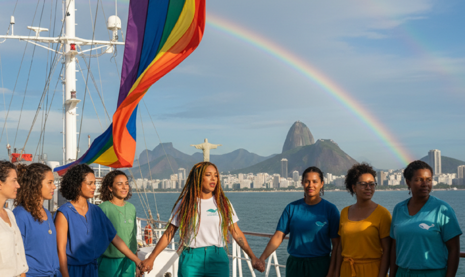 Imagem ilustrativa sobre No Rio de Janeiro, cantora Majur se une ao Greenpeace no Rainbow Warrior para falar de justiça climá