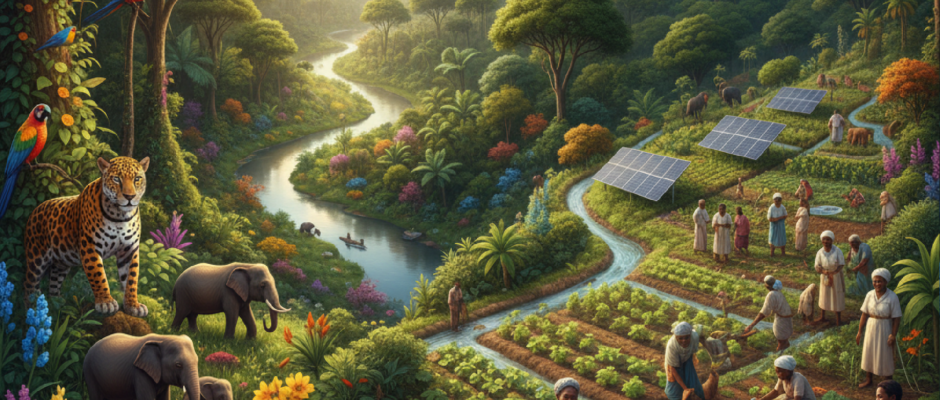 Imagem ilustrativa sobre Prevention of worldwide degradation of land and nature can contribute to human wellbeing