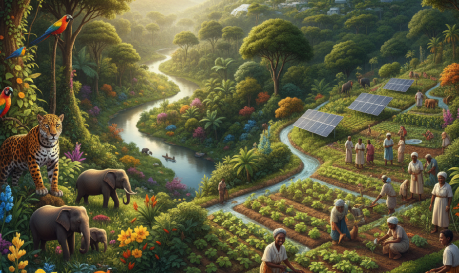 Imagem ilustrativa sobre Prevention of worldwide degradation of land and nature can contribute to human wellbeing