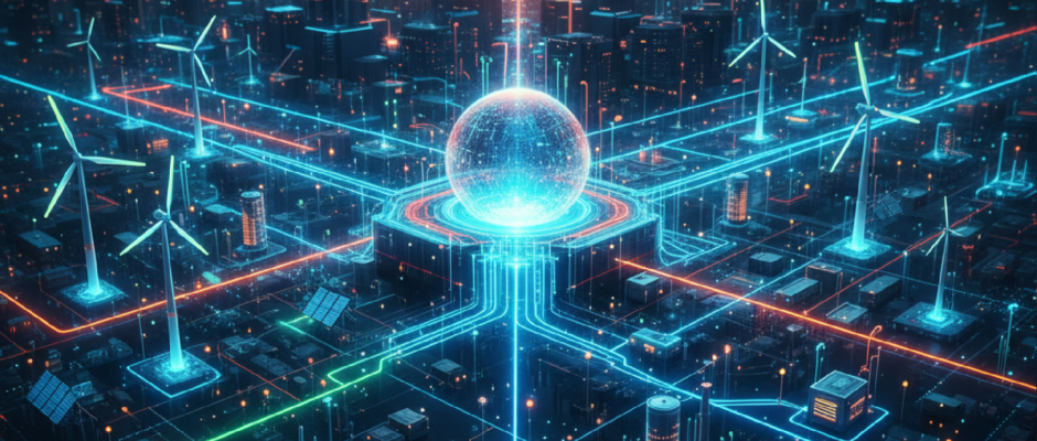 Imagem ilustrativa sobre Usinas Virtuais (Virtual Power Plants) e o Futuro da Distribuição de Energia