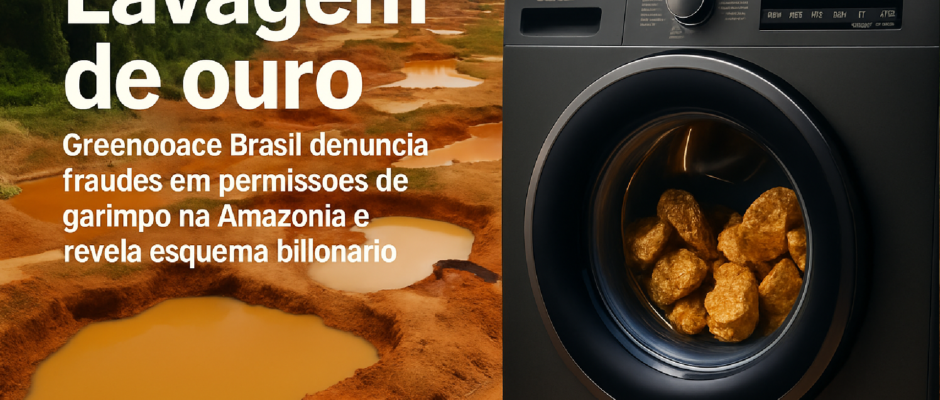 Imagem ilustrativa sobre Lavagem de ouro: Greenpeace Brasil denuncia fraudes em permissões de garimpo na Amazônia e revela es