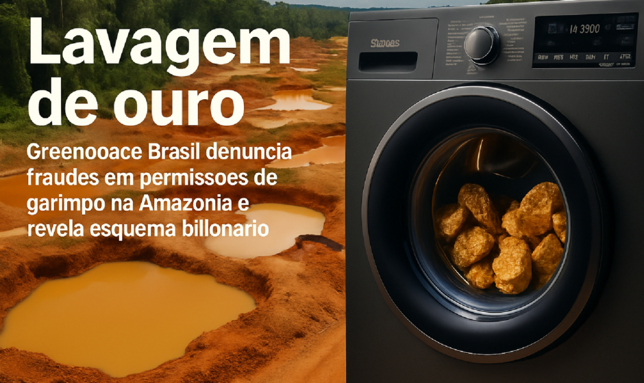 Imagem ilustrativa sobre Lavagem de ouro: Greenpeace Brasil denuncia fraudes em permissões de garimpo na Amazônia e revela es