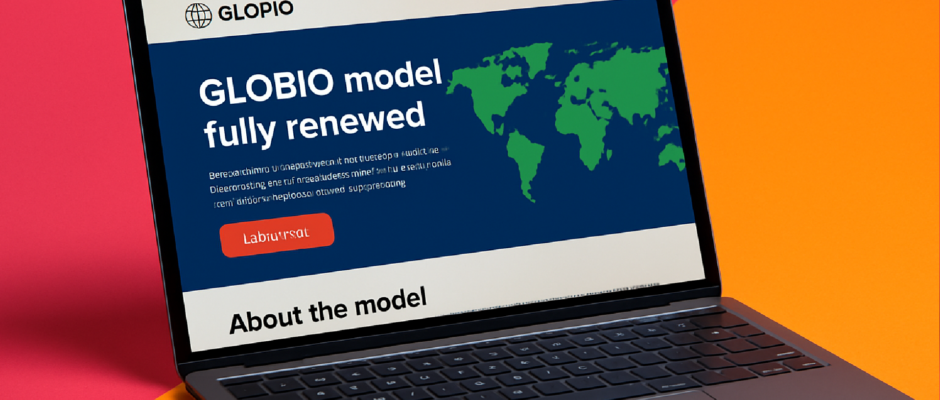 Imagem ilustrativa sobre Website GLOBIO model fully renewed